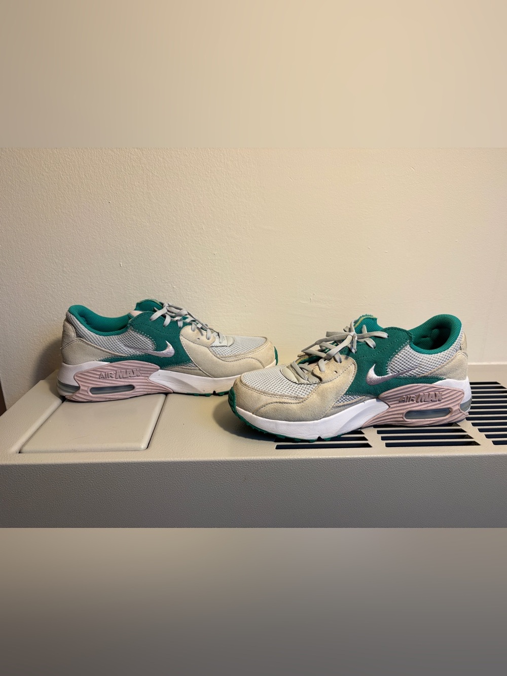 Nike Green and Light Gray Air Max Trainers
